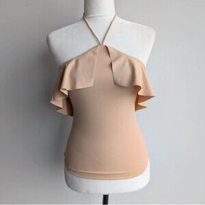 NWT Aritzia Wilfred Salsa halter ruffle top